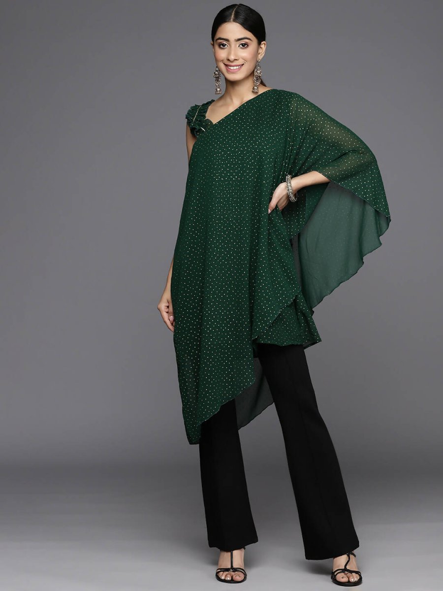Ahalyaa Women's Traditional wear Tunic - Dark Green | Grocsy
