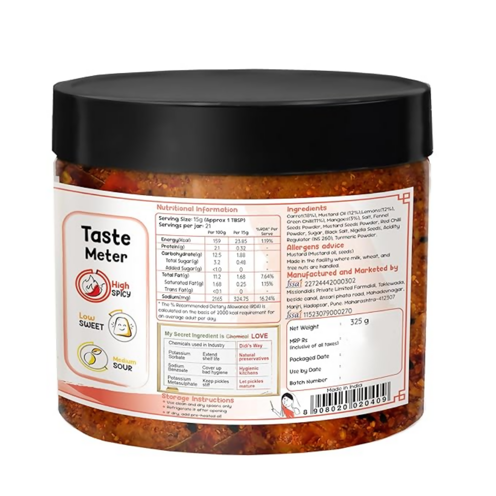 FarmDidi Mixed Pickle - Tangy & Salty | Grocsy