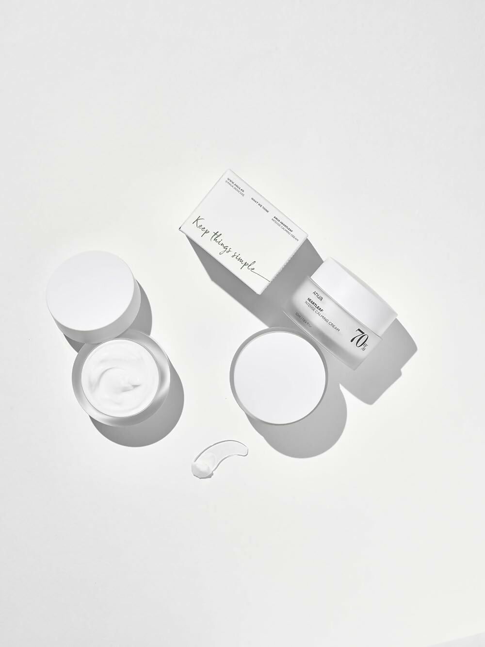 Anua Heartleaf 70 Intense Calming Cream With Ceramide, Panthenol, Heartleaf Extract - Korean Skincare | Grocsy
