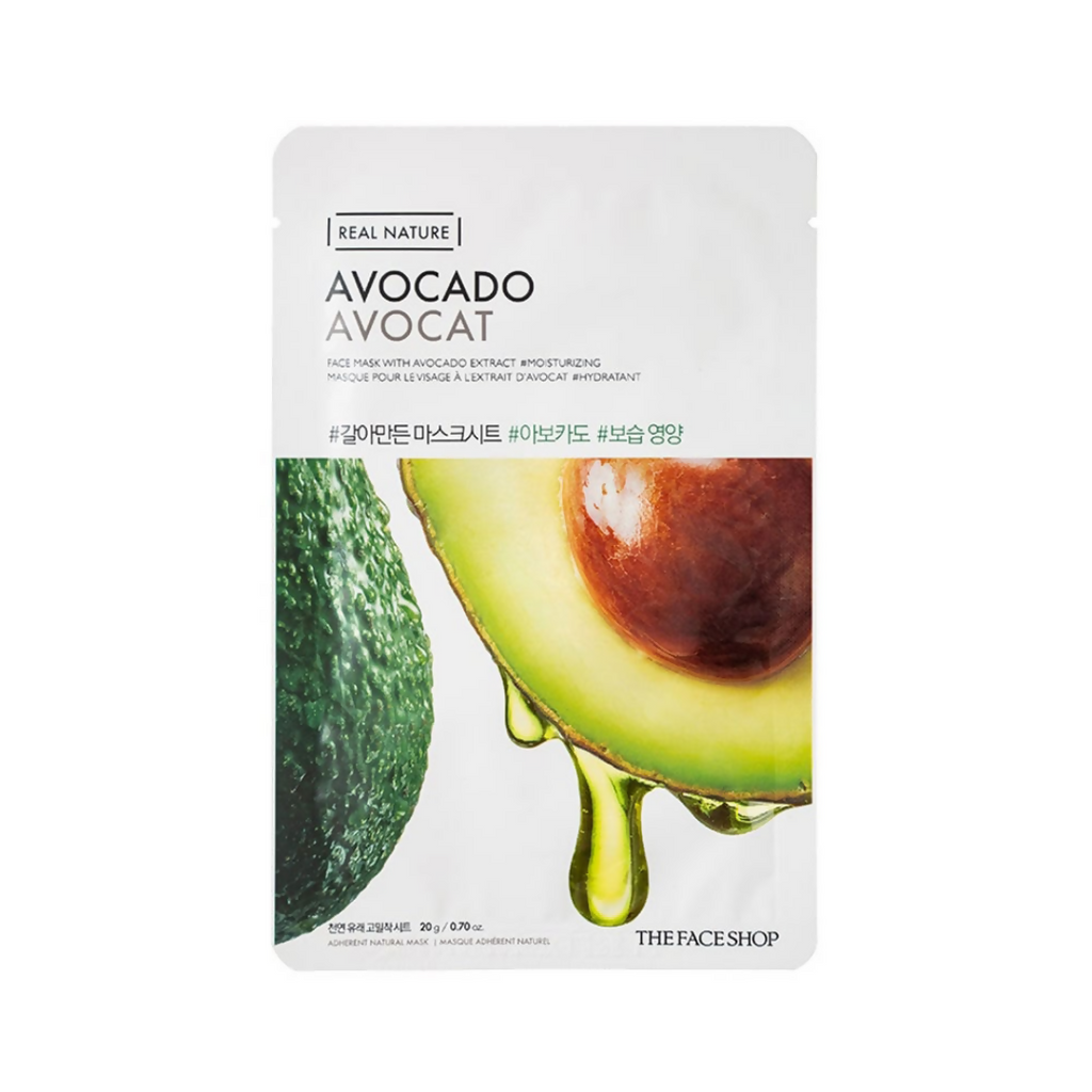 The Face Shop Real Nature Avocado Face Mask - Korean Skincare | Grocsy