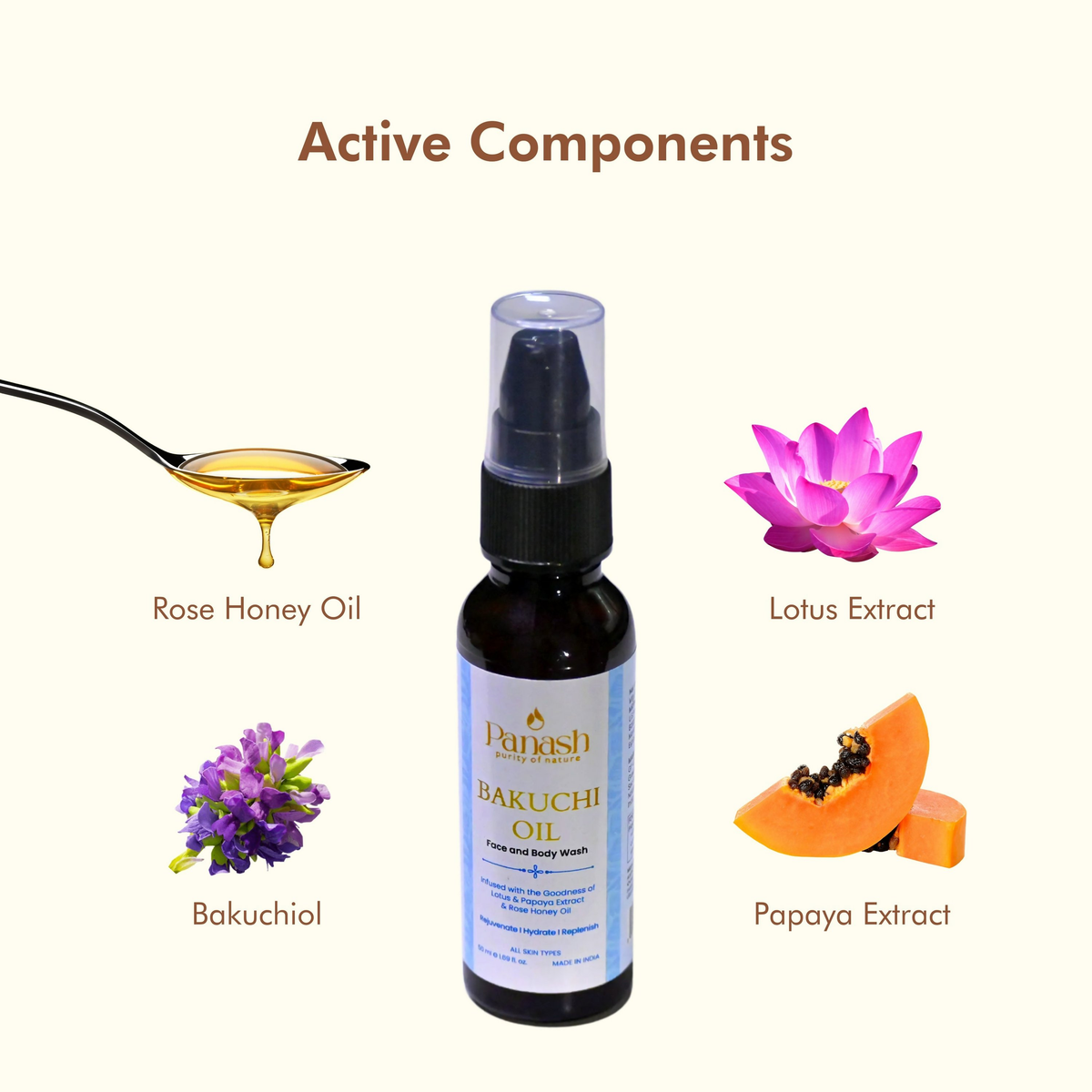Panash Bakuchi Oil | Grocsy