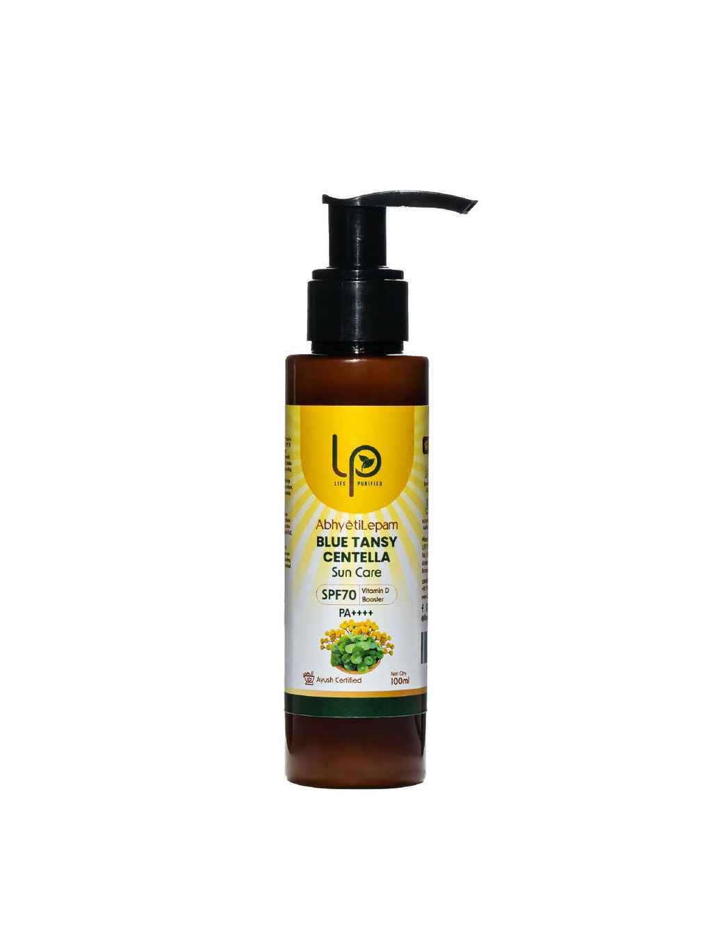 Life Purified Abhyetilepam Blue Tansy Centella Vit D Booster SPF 70 Pa++++ | Grocsy