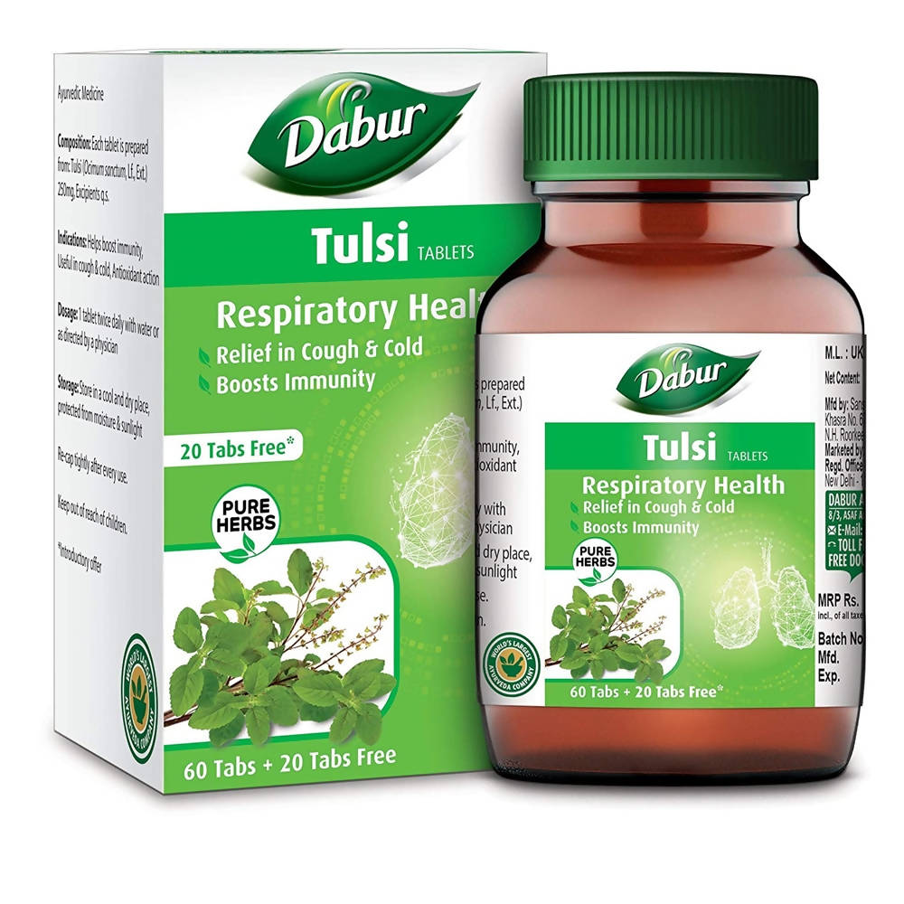 Dabur Tulsi Tablets Respiratory Health | Grocsy