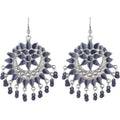 MS Fashion India Oxidized Black Alloy Beads And Stones Chandbali Earrings | Grocsy