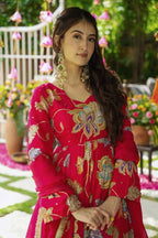 Teeya Creation Rani Color Wedding Wear Heavy Embrodiery Work Plazo Set | Grocsy