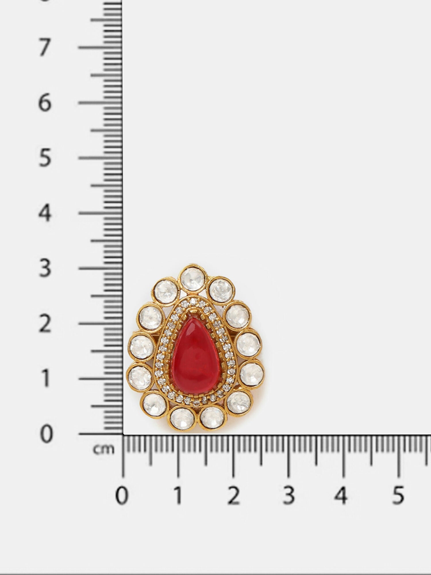 Ruby Raang Teardrop Brooch | Grocsy