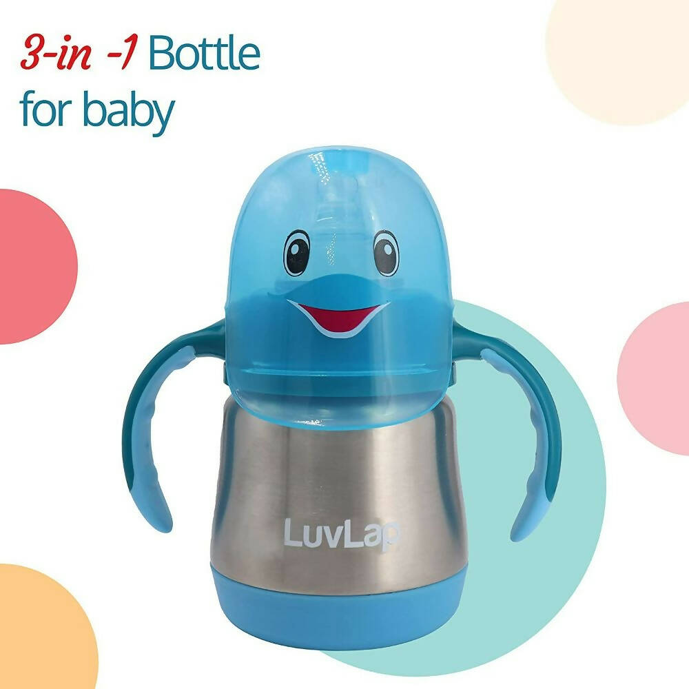 LuvLap Steel Feeding Baby Bottle | Grocsy