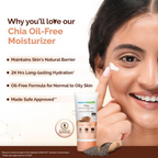 Mamaearth Chia Oil-Free Moisturizer with Chia Seed & Ceramides for Healthy Skin Barrier | Grocsy