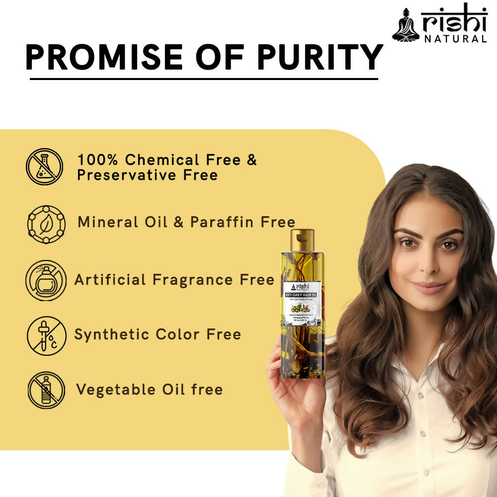 Rishi Natural Anti Grey Hair Oil | Grocsy