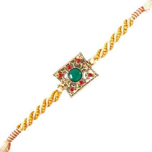 Ethnic American Diamond Rakhi | Grocsy