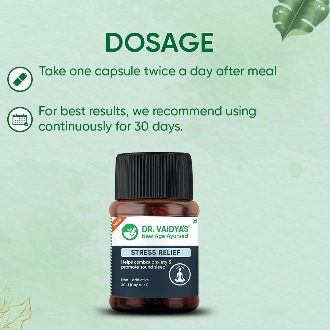 Dr. Vaidya's Stress Relief Capsules | Grocsy