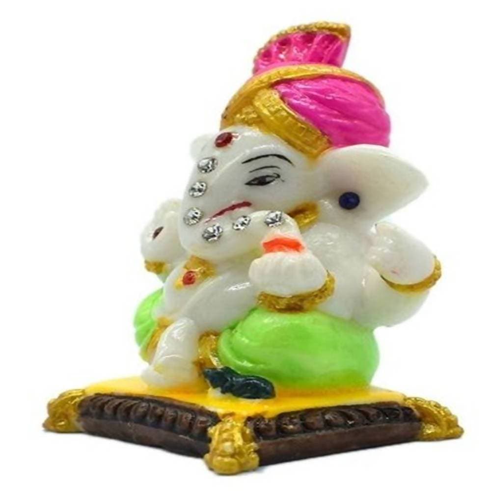 Puja N Pujari Lord Pagadi Ganesh Idol For Home Decor | Grocsy