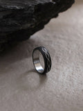 NVR Men's Black Metal Ring | Grocsy