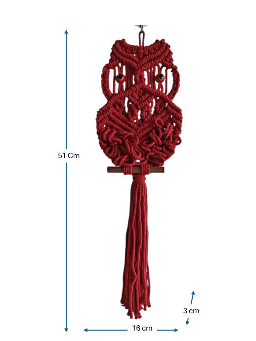 Sun Mun Decors Premium Macrame Owl | Grocsy