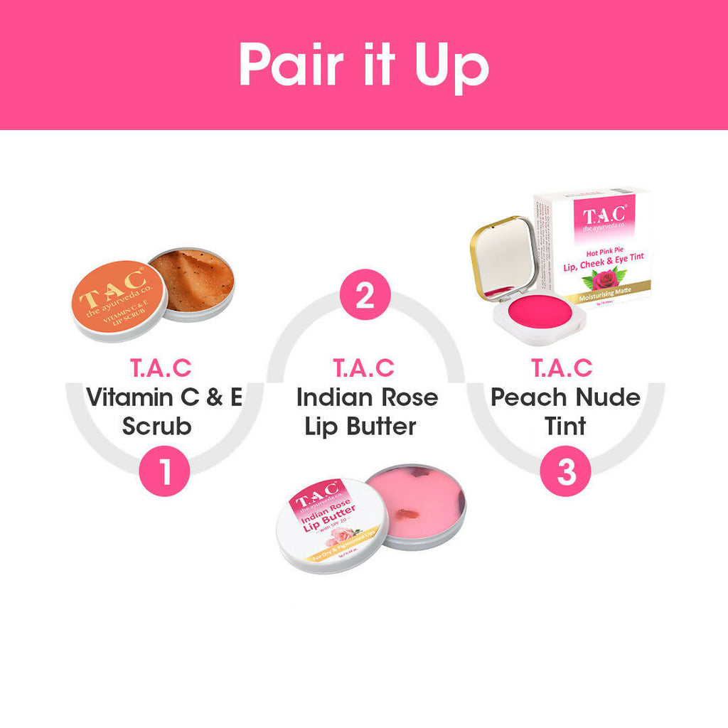 TAC - The Ayurveda Co. Hot Pink Lip, Cheek & Eye Tint | Grocsy