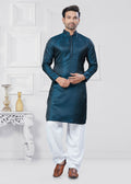 Joban Fashion Men's Jacquard Silk Rama Printed Kurta Pyjama set | Grocsy