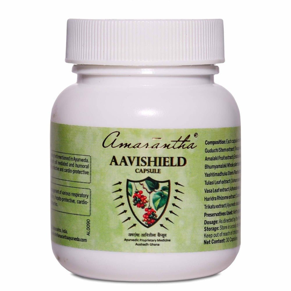 Amarantha Ayurvedic Aavishield Capsule | Grocsy