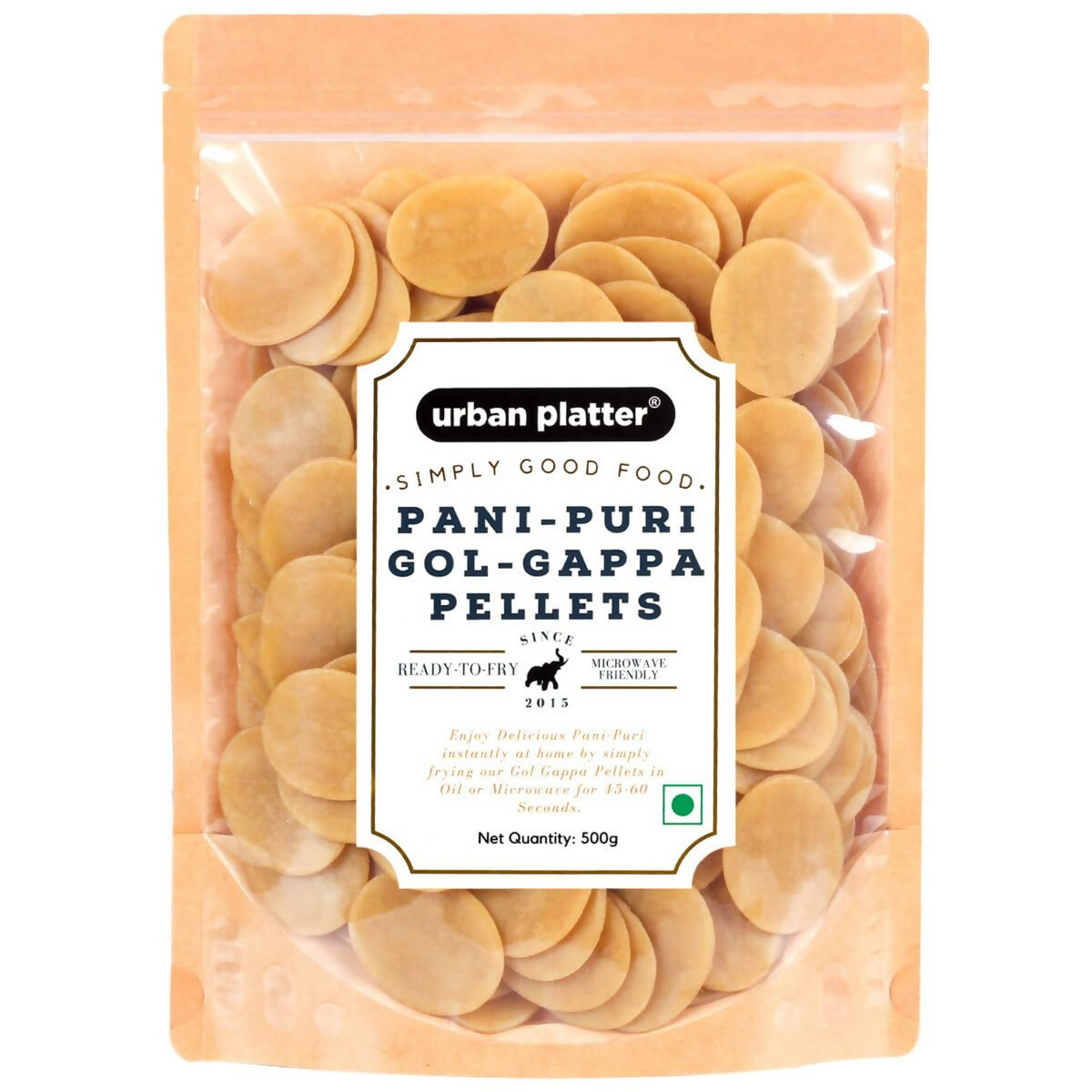 Urban Platter Pani Puri Golgappa Pellets Ready-To-Fry Or Microwave | Grocsy
