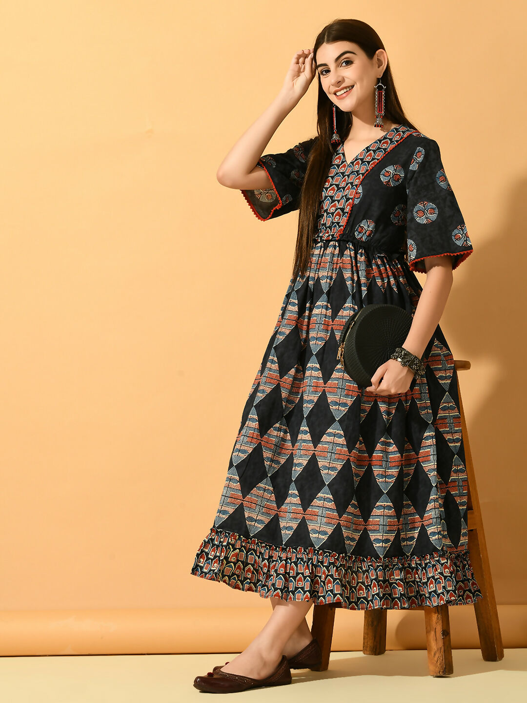 Myshka Women's Multi Fit and Flare Party Dress | Grocsy
