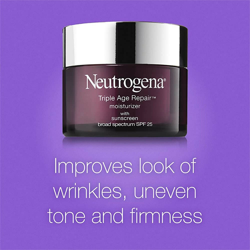 Neutrogena Triple Age Repair Anti Wrinkle Daily Facial Moisturizer With Spf 25 | Grocsy
