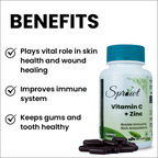 Sprowt Plant Based Vitamin C + Zinc Capsules | Grocsy