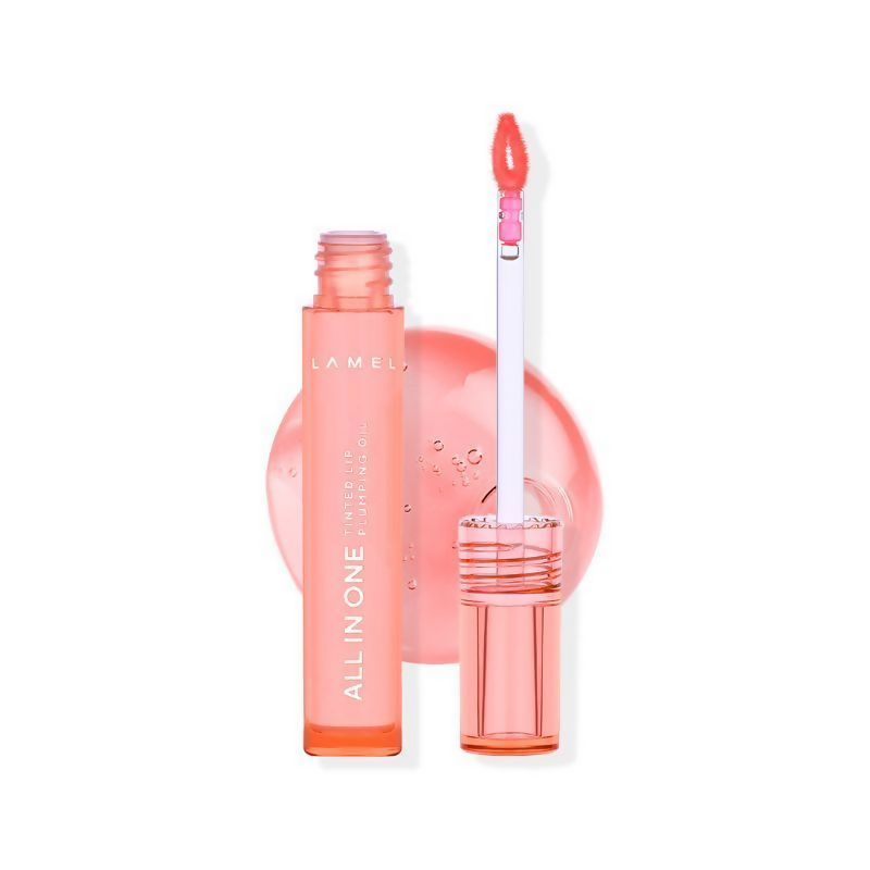 Lamel All In One Lip Tinted Plumping Oil - 401 Peachy | Grocsy