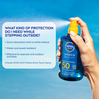 Nivea Sun Dry Touch SPF 50, Transparent Sunscreen Spray | Grocsy