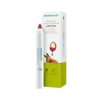 Mamaearth Hydra-Matte Crayon Transferproof Lipstick Lychee Pink | Grocsy