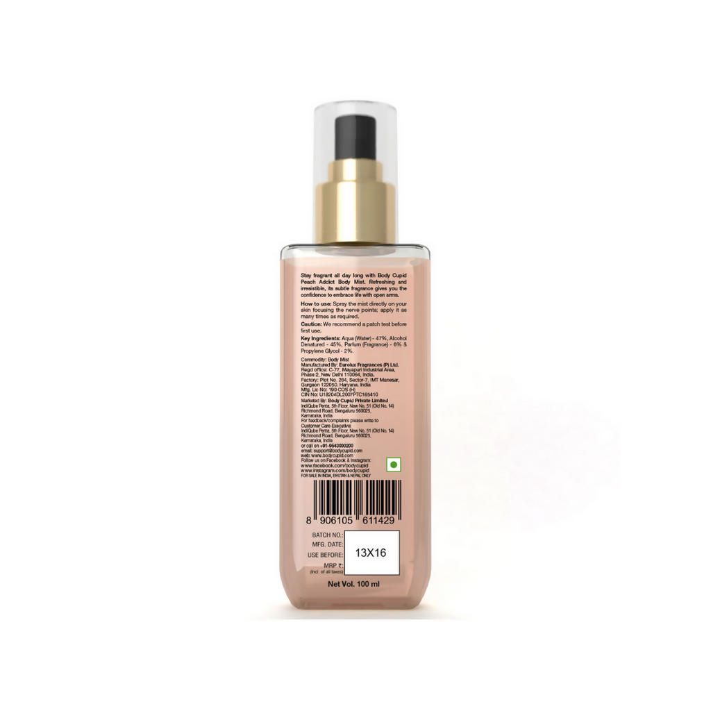 Body Cupid Peach Addict Body Mist | Grocsy