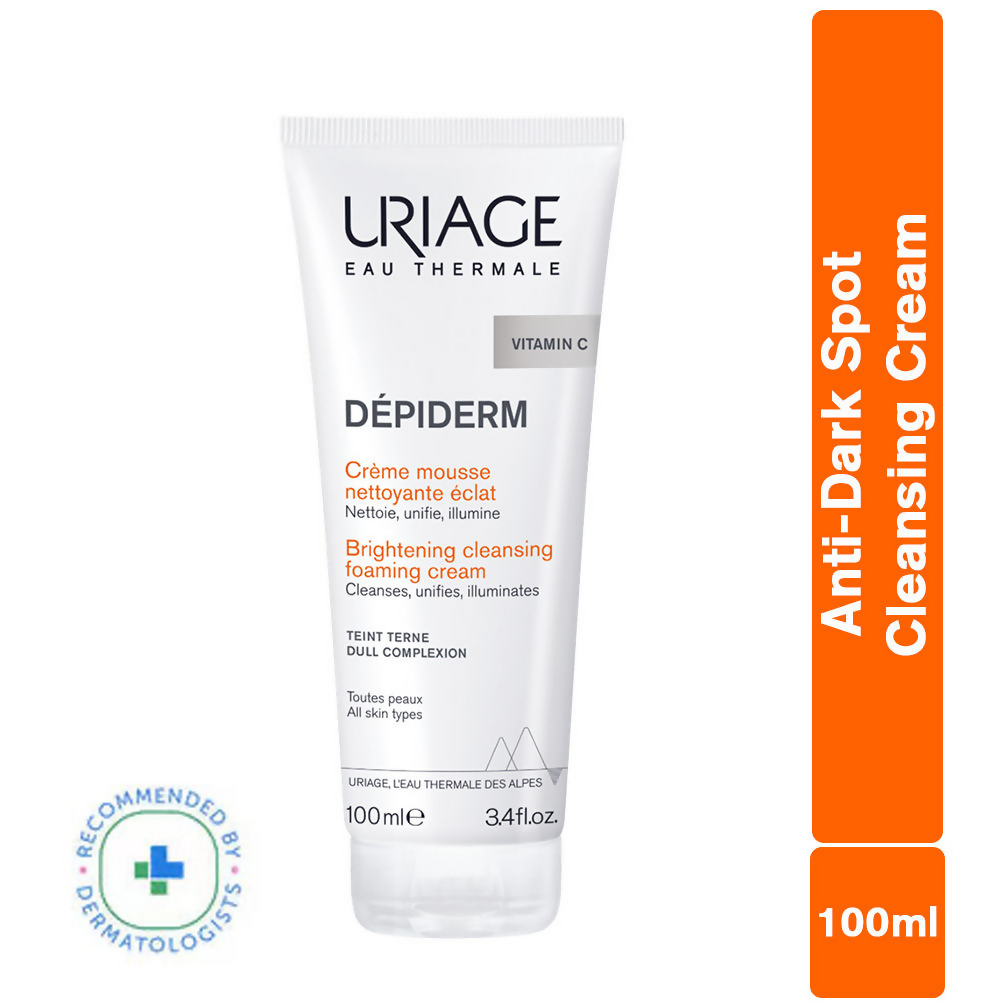 Uriage Depiderm Anti-Dark Spot Brightening Cleansing Foaming Cream With Vitamin C & Niacinamide | Grocsy