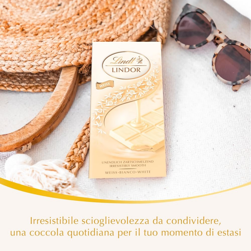Lindt Lindor White Bar - White Chocolate | Grocsy