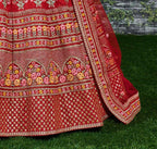 Tulsi Art Red Embroidered Art Silk Bridal Lehenga Choli | Grocsy