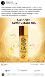 Buddha Natural 24k Gold Kumkumadi Oil | Grocsy