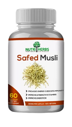 Nutri Herbs Organic Safed Musli Capsules | Grocsy
