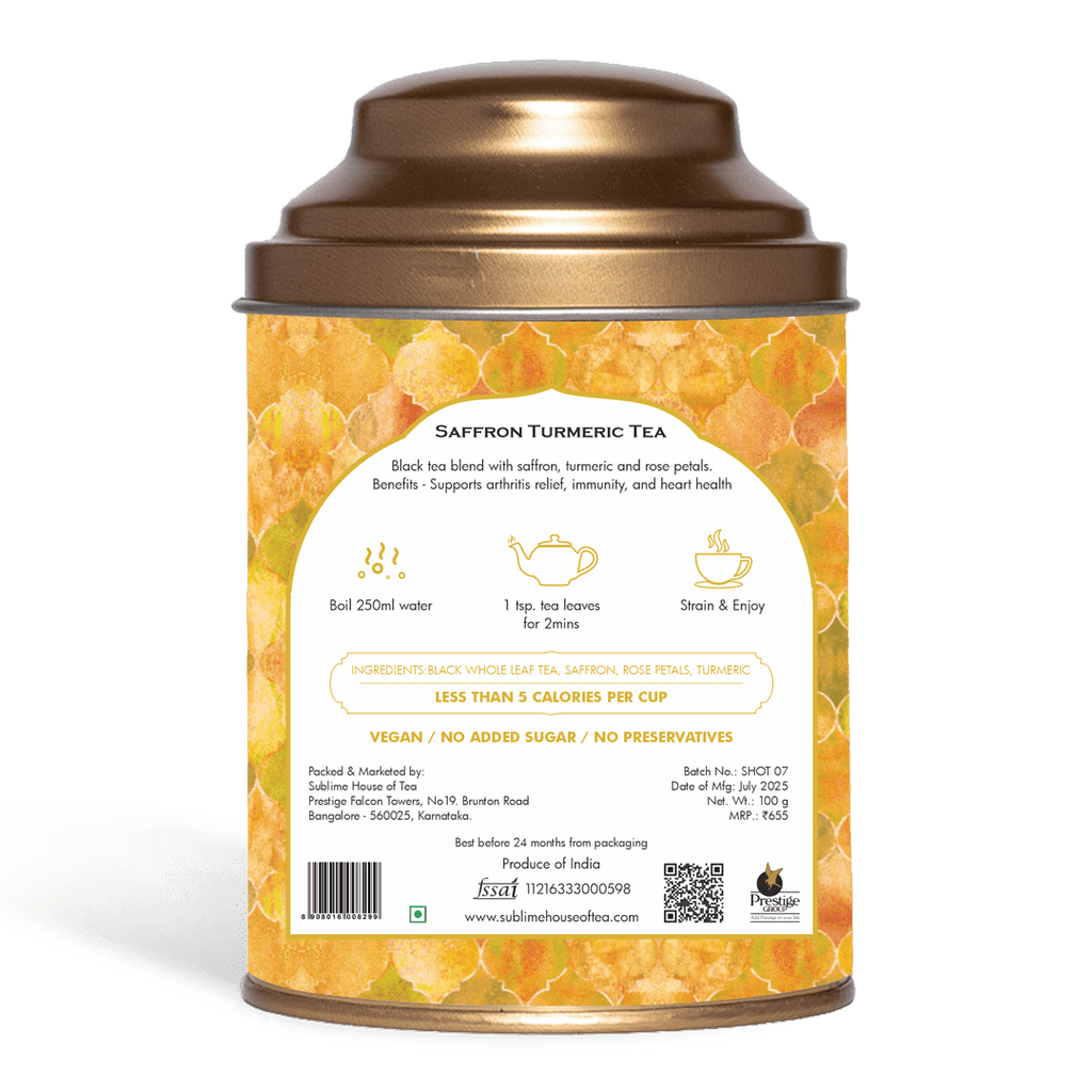 Sublime Inspiring Awe Saffron Turmeric Tea | Grocsy