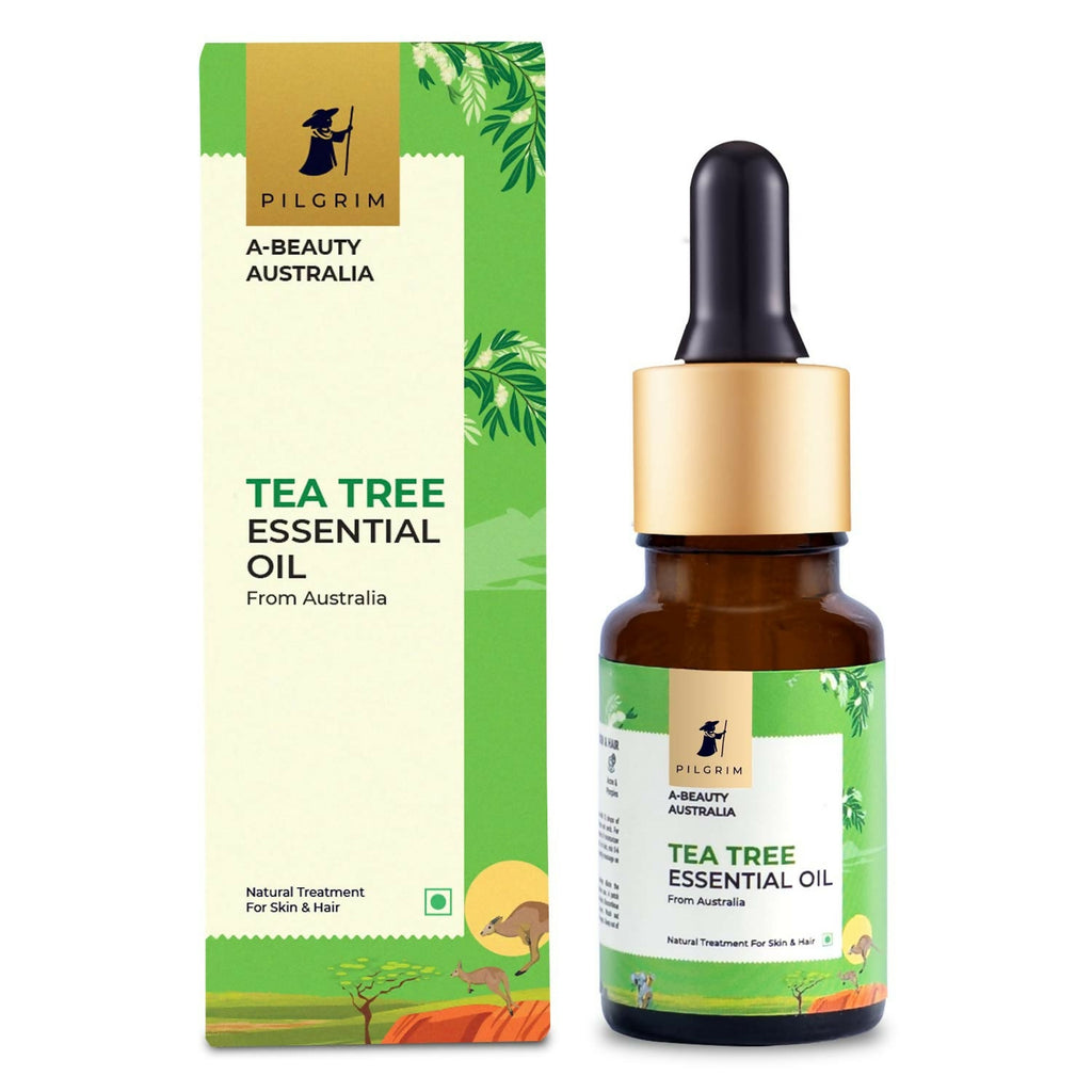 Pilgrim Australian Tea Tree Essential Oil For Hair, Skin Care, Acne & Pimples | Grocsy