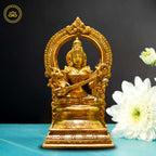 Brass Saraswati Devi Idol - Divine Source of Knowledge and Creativity | Grocsy