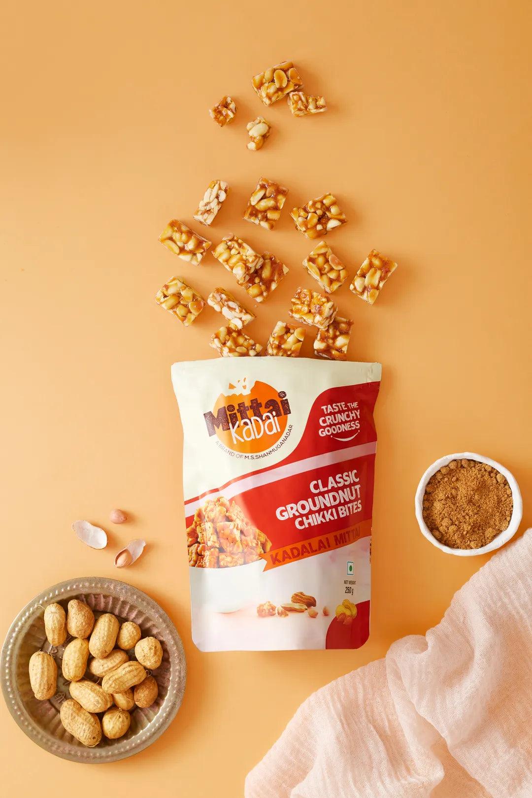 Sattur Mittai Kadai Classic Groundnut Chikki Bites | Grocsy