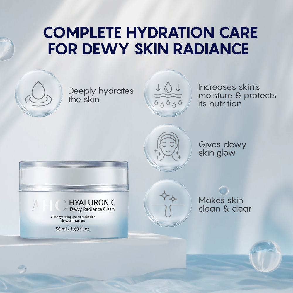 AHC Hyaluronic Dewy Radiance Face Moisturizer Cream - Korean skincare | Grocsy