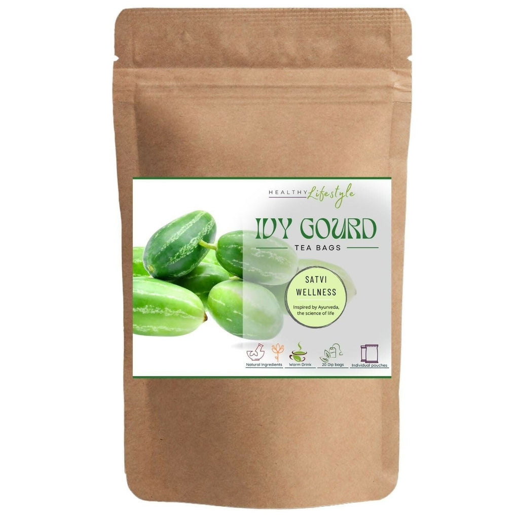 Satvi Wellness Ivy Gourd Tea Bags | Kovakka Tea | Grocsy