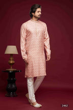 Raivat Ethnic Art Silk Digital Print Pintux Work Kurta Pajama In Pink Colour | Grocsy