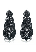 Mominos Fashion Johar Kamal Women's Latest Design Black Color Earrings