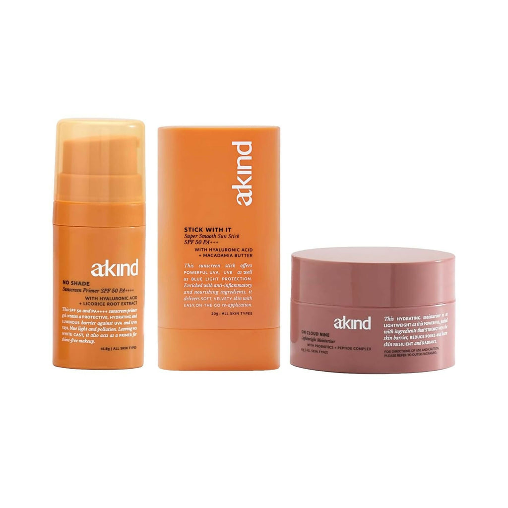 Akind Sunny Side Up Moisturiser & Sunscreen & Sun stick Combo | Grocsy