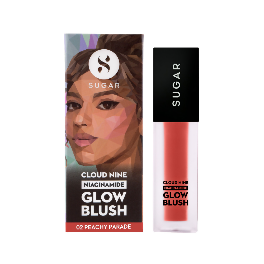 SUGAR Cloud Nine Niacinamide Glow Blush - 02 Peachy Parade | Grocsy