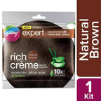 Godrej Expert Rich Creme Hair Colour - Natural Brown 4.00 (Pack of 4) | Grocsy