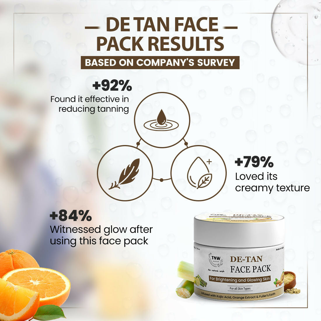 The Natural Wash De-Tan Face Pack for Glowing Skin | Grocsy