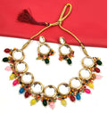 Joban Fashion Hand Made High Quality Gold Plated Base Metal Alloy Kundan Stone Studded Kundan Jewellery Set | Grocsy