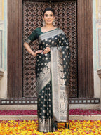 Shree Shyam Fashion Green Silk Saree | Grocsy
