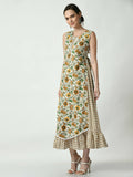 Myshka Women's Multi Floral Printed Gown Dress | Grocsy