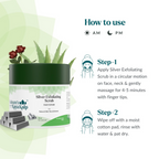 Kulsum's Kaya Kalp Silver Exfoliating Scrub For Skin Nourishment, With Silver Leaf | Grocsy